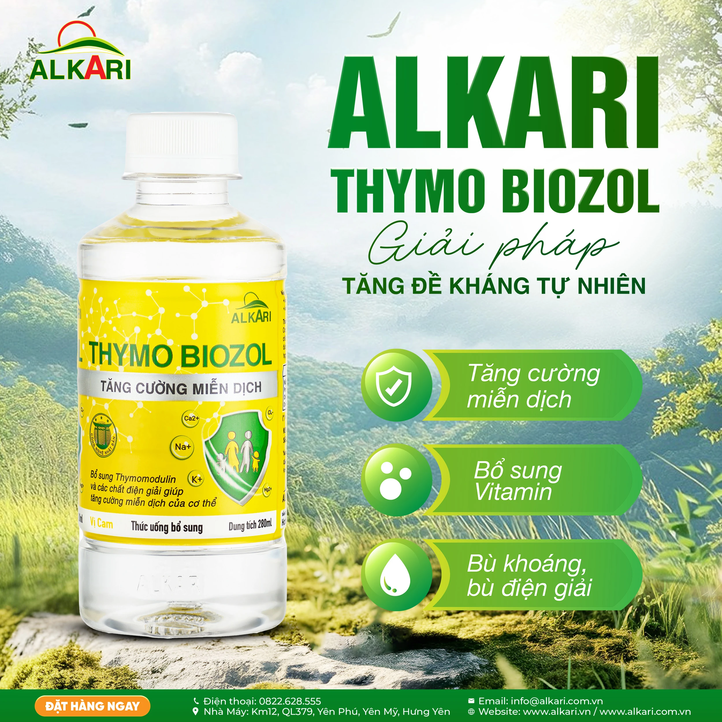 Nước uống Alkari Thymo Biozol - Giải pháp tăng đề kháng tự nhiên và sống khỏe mỗi ngày